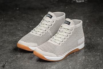 Dark / Grey Nobull Dust Suede Mid Women's Trainers | CA I1888L